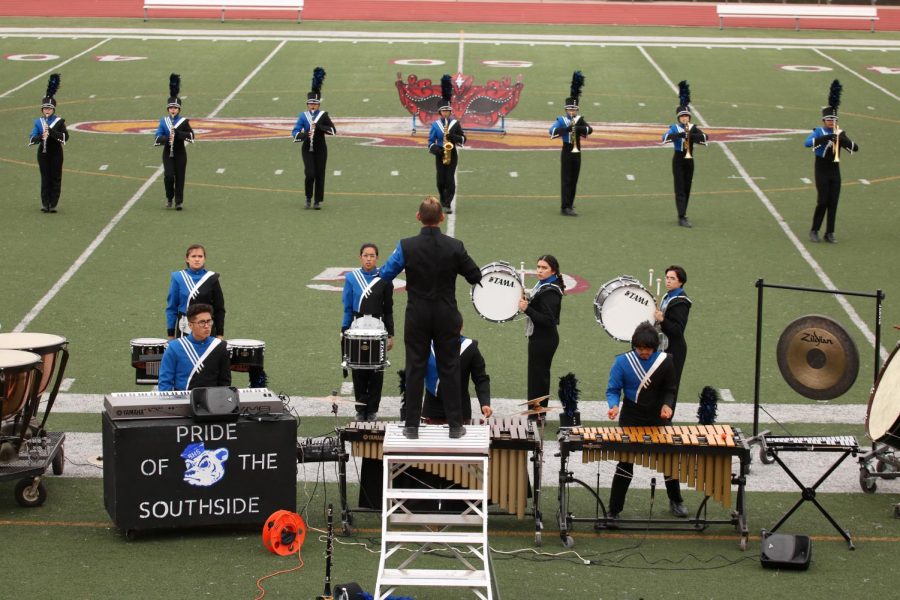 Marching band makes history at area competition